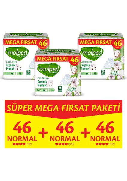 Pure&Soft Normal Süper Mega Paket 138 Adet