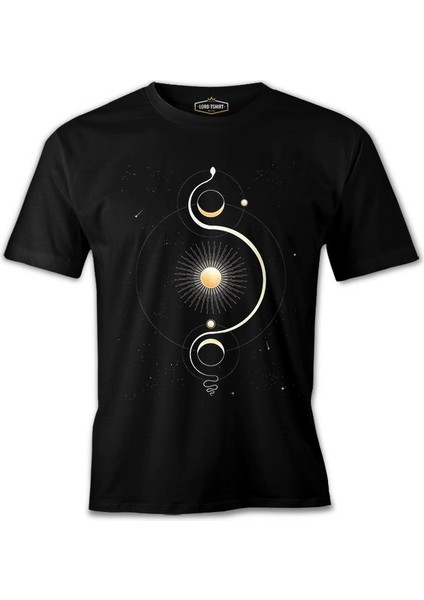 Lordd T-Shirt Güneş Yörünge Siyah Erkek T-Shirt