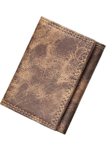 Moda Erkek Cüzdanlar Ince Trifold Cüzdanlar -Brown (Yurt Dışından)