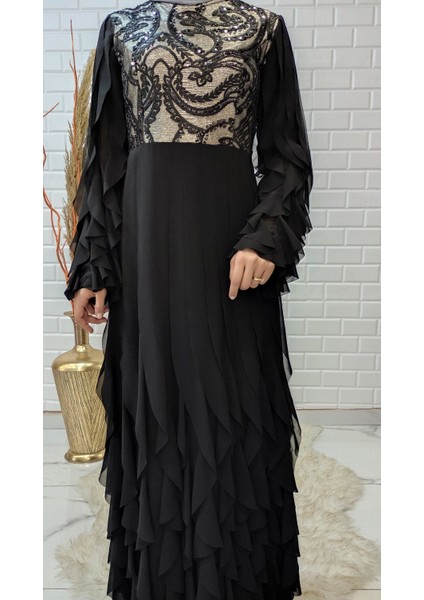 Kadın Pul Payet Detaylı Lazer Kesim Şık Abiye fırsatları