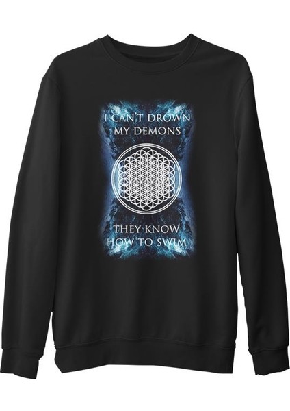 Bring Me The Horizon - My Demons Siyah Erkek Kalın Sweatshirt