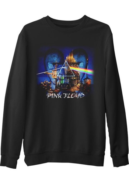 Pink Floyd - Above The Light Siyah Erkek Kalın Sweatshirt