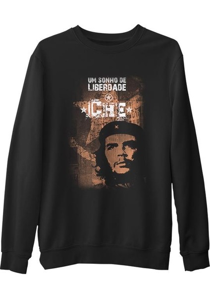 Che Guevara - City Siyah Erkek Kalın Sweatshirt