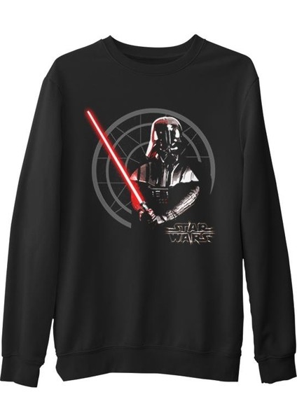 Star Wars - Light Siyah Erkek Kalın Sweatshirt