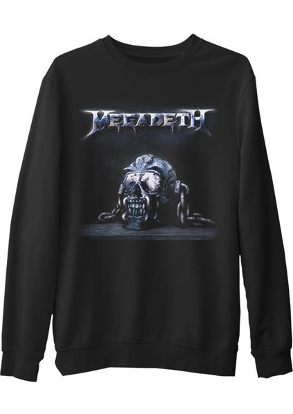 Megadeth - Vic 1 Siyah Erkek Kalın Sweatshirt