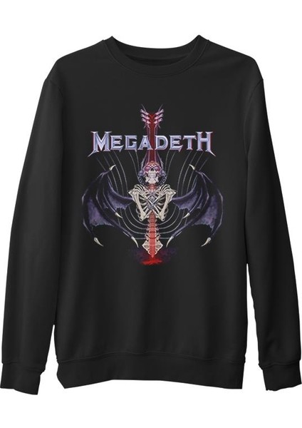 Megadeth - Vic 2 Siyah Erkek Kalın Sweatshirt