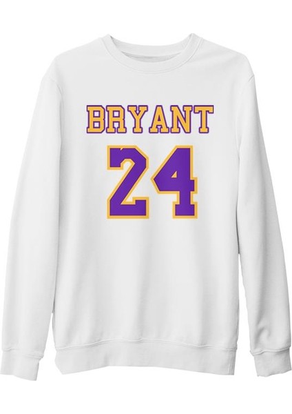 Kobe Bryant - 24 Beyaz Kalın Sweatshirt