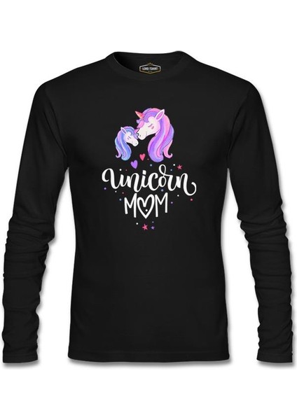 Unicorn Mom Anneler Günü Siyah Unisex Sweatshirt fiyatları