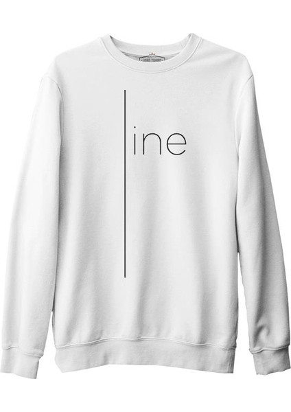Just A Line Beyaz Erkek Kalın Sweatshirt fiyatları