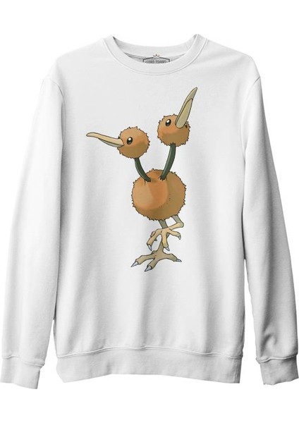 Pokemon - Doduo Beyaz Kalın Sweatshirt