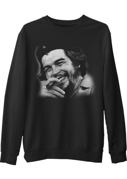 Che Guevara Iı Siyah Erkek Kalın Sweatshirt