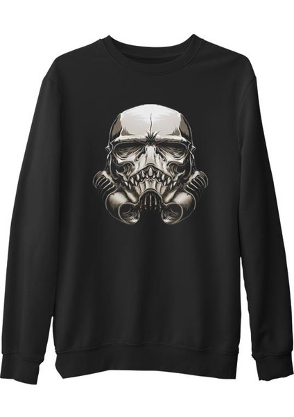 Star Wars - Trooper Siyah Erkek Kalın Sweatshirt