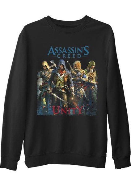 Assassin's Creed Unity 2 Siyah Erkek Kalın Sweatshirt