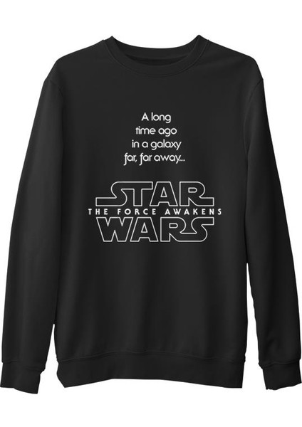 Star Wars - The Force Awakens 4 Siyah Erkek Kalın Sweatshirt