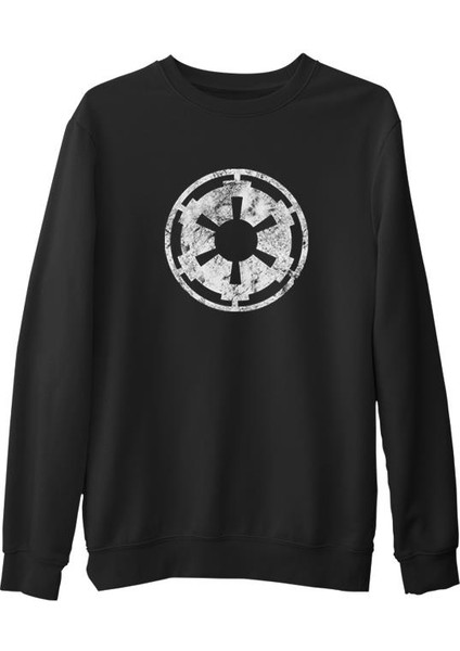 Star Wars - Galactic Empire Logo Siyah Erkek Kalın Sweatshirt