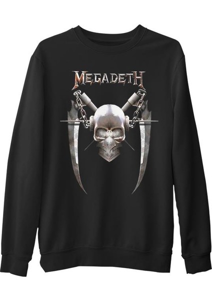 Megadeth - Vic 6 Siyah Erkek Kalın Sweatshirt