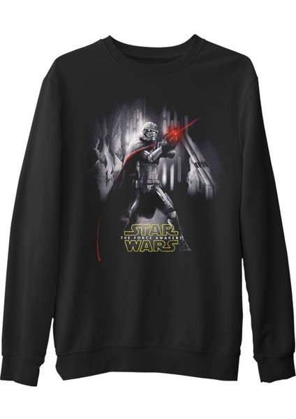 Star Wars - The Force Awakens 3 Siyah Erkek Kalın Sweatshirt