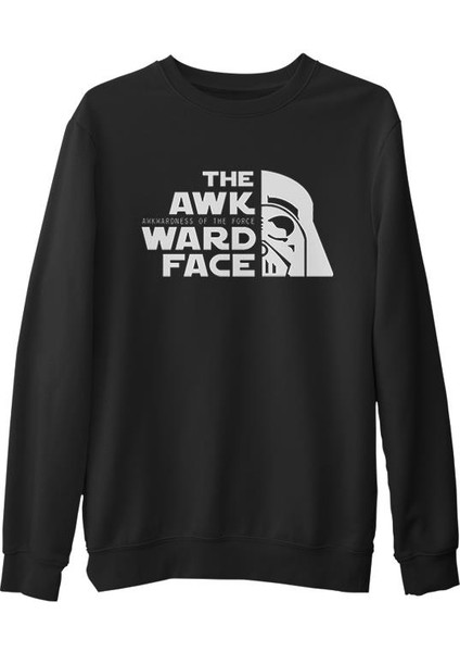 Star Wars - Awkwardness Of The Force Siyah Erkek Kalın Sweatshirt