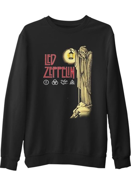 LED Zeppelin - Stairway To Heaven Siyah Erkek Kalın Sweatshirt