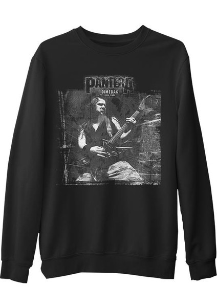 Pantera - Dimebag Scratch Siyah Erkek Kalın Sweatshirt
