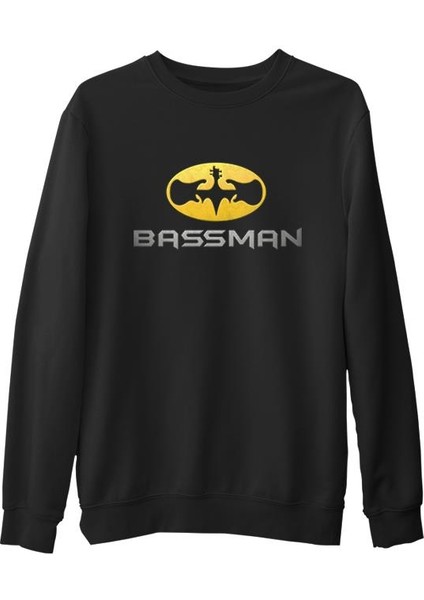 Bassman Siyah Erkek Kalın Sweatshirt