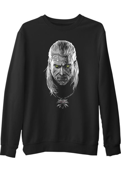 The Witcher 3 - Toxicity Siyah Erkek Kalın Sweatshirt