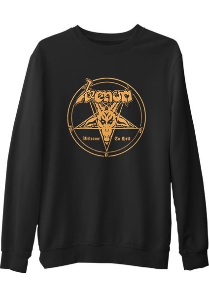 Venom - Welcome To Hell Siyah Erkek Kalın Sweatshirt