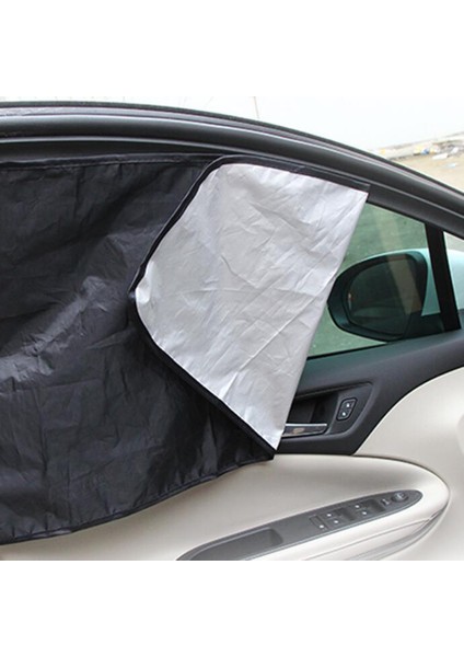 1 Çift Manyetik Güneşlik Kalkanı Perdeleri (Yurt Dışından) Araba Eğik Pencere Için Çift Taraf indirimleri