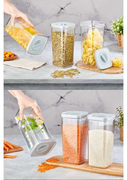Tam Vakumlu Kilitli Sızdırmaz Şeffaf Saklama Kabı 3'lü 1700 Ml. fırsatları