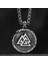Valknut Işlemeli Ouroboros Sonsuz Savaşçı Simgesi 316L Çelik Kolye 1