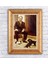 Çerçeveli Atatürk Hayvan Sevgisi Kanvas Tablo 1