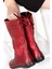 Hakiki Deri Sıcak Astar Yumuşak Dokulu Çizme ESFA.1600 - Kırmızı - 38 2