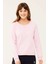 Kadın Pembe Yuvarlak Yaka Ev Giyim 1