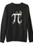 Matematik - Pi 4 Siyah Erkek Kalın Sweatshirt 1