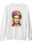 Frida Kahlo 2 Beyaz Kalın Sweatshirt 1