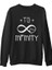 To Infinity Siyah Erkek Kalın Sweatshirt 1