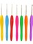Silikon Saplı Yün Tığ Set Çantalı Set Içi Tığ No: 2mm, 2.5mm, 3mm, 3.5mm, 4mm, 4.5mm, 5mm 1