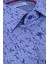 Erkek Desenli Mavi Uzun Kollu Pamuklu Regular Gömlek, OT-C-20058 1