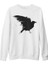 Crows On Trees Beyaz Kalın Sweatshirt 1