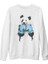 Panda - Boks Beyaz Kalın Sweatshirt 1