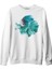 Dance In The Ocean - Balık Beyaz Erkek Kalın Sweatshirt 1
