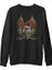Motosiklet - Rebel Siyah Erkek Kalın Sweatshirt 1
