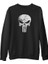 Punisher Siyah Erkek Kalın Sweatshirt 1