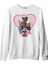 Mom Of Girls Anneler Günü Beyaz Unisex Kalın Sweatshirt 1