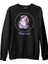 Unicorn Çiçek Anneler Günü Siyah Unisex Kalın Sweatshirt 2