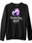 Unicorn Mom Anneler Günü Siyah Unisex Kalın Sweatshirt 1