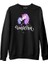 Unicorn Anneler Günü Siyah Unisex Kalın Sweatshirt 1