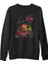 Jimi Hendrix Siyah Erkek Kalın Sweatshirt 1