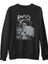 Muhammad Ali - Float Like A Butterfly Siyah Erkek Kalın Sweatshirt 1
