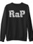 Rap Logo Siyah Erkek Kalın Sweatshirt 1